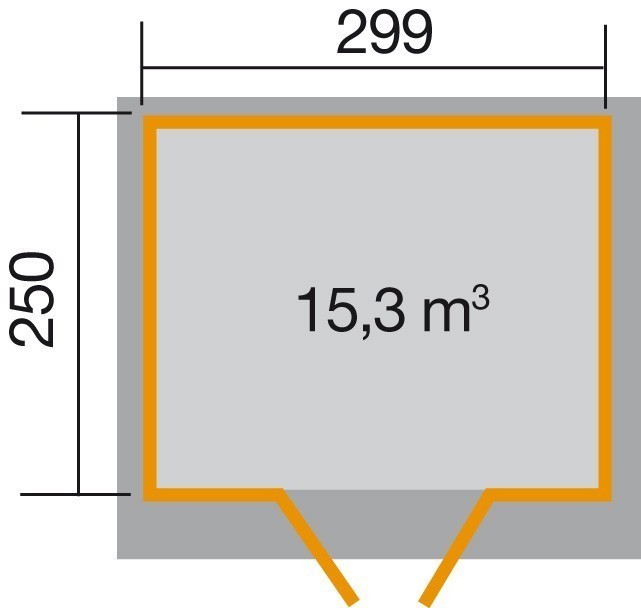 weka Gartenhaus 325 Gr.4, lasiert, 19 mm