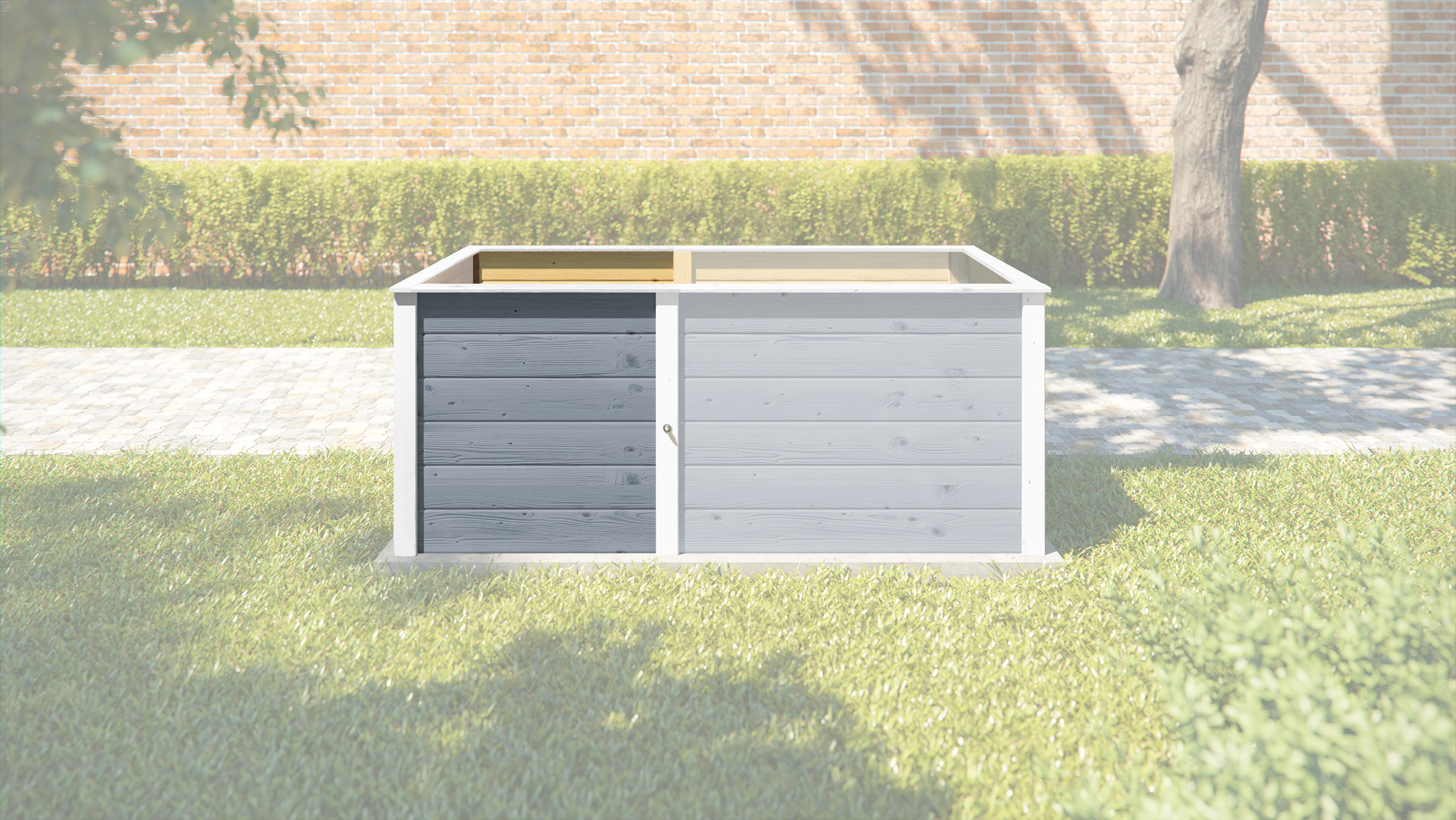 weka Ergänzungssatz Hochbeet Modular, 21 mm, grau