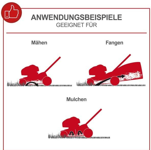Scheppach Benzinrasenmäher MS173-51 Radantrieb Mulchfunktion 65 L