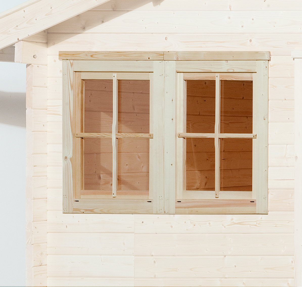 Doppelfenster für weka Gartenhaus 45 mm, 138x79 cm