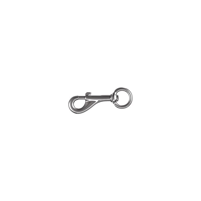 Karabinerhaken mit Wirbel 50 mm, Zinkdruckguss vernickelt, 2 Stück