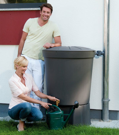 Garantia Sockel Unterstand zu Regentonne Lanzarote 300 Liter graphit