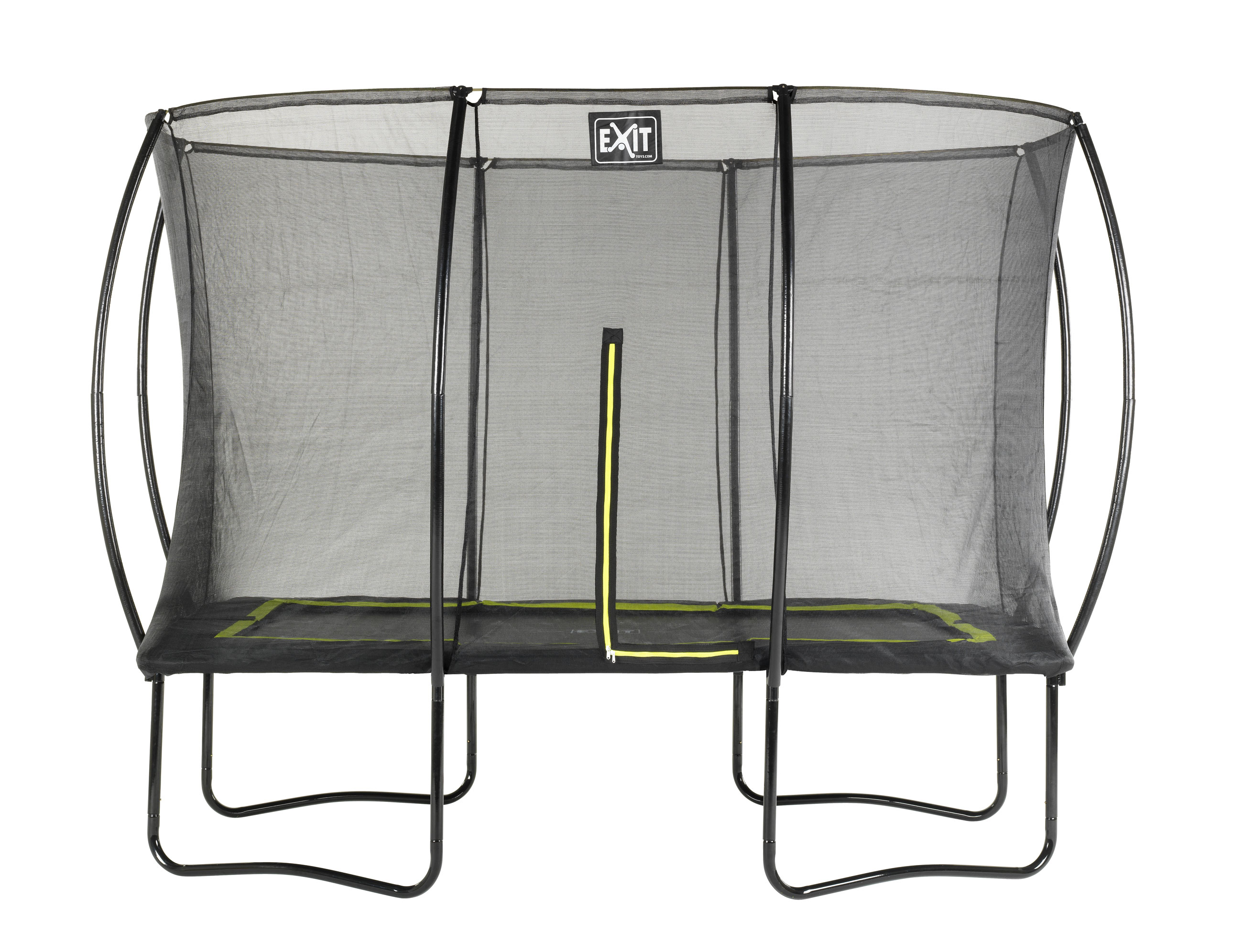 Trampolin EXIT Silhouette rechteckig + Sicherheitsnetz 214x305cm schw.