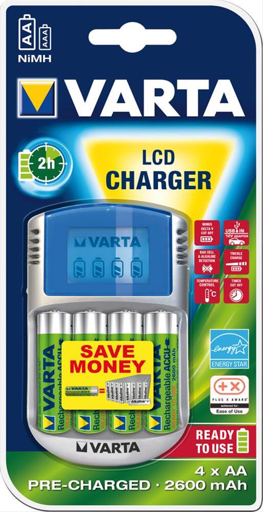 Ladegerät P.Play LCDCharginkl. 4xAA 2700mAh