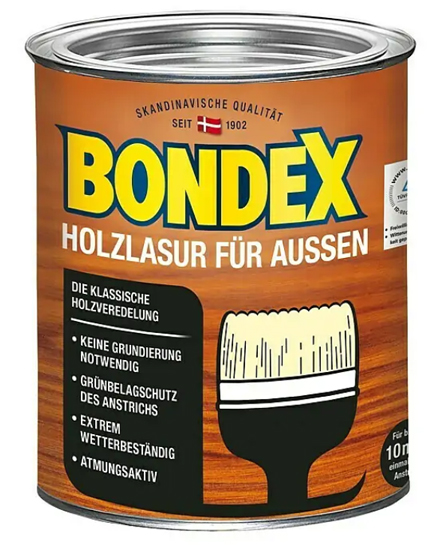 BONDEX HOLZLASUR FÜR AUSSEN mahagoni 750ml