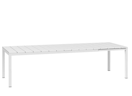 Nardi Gartentisch / Ausziehtisch Rio 210 Alu bianco 210/280x100cm