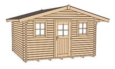 weka Gartenhaus 135 Gr.1, 45 mm, V60, ET, 2 EF