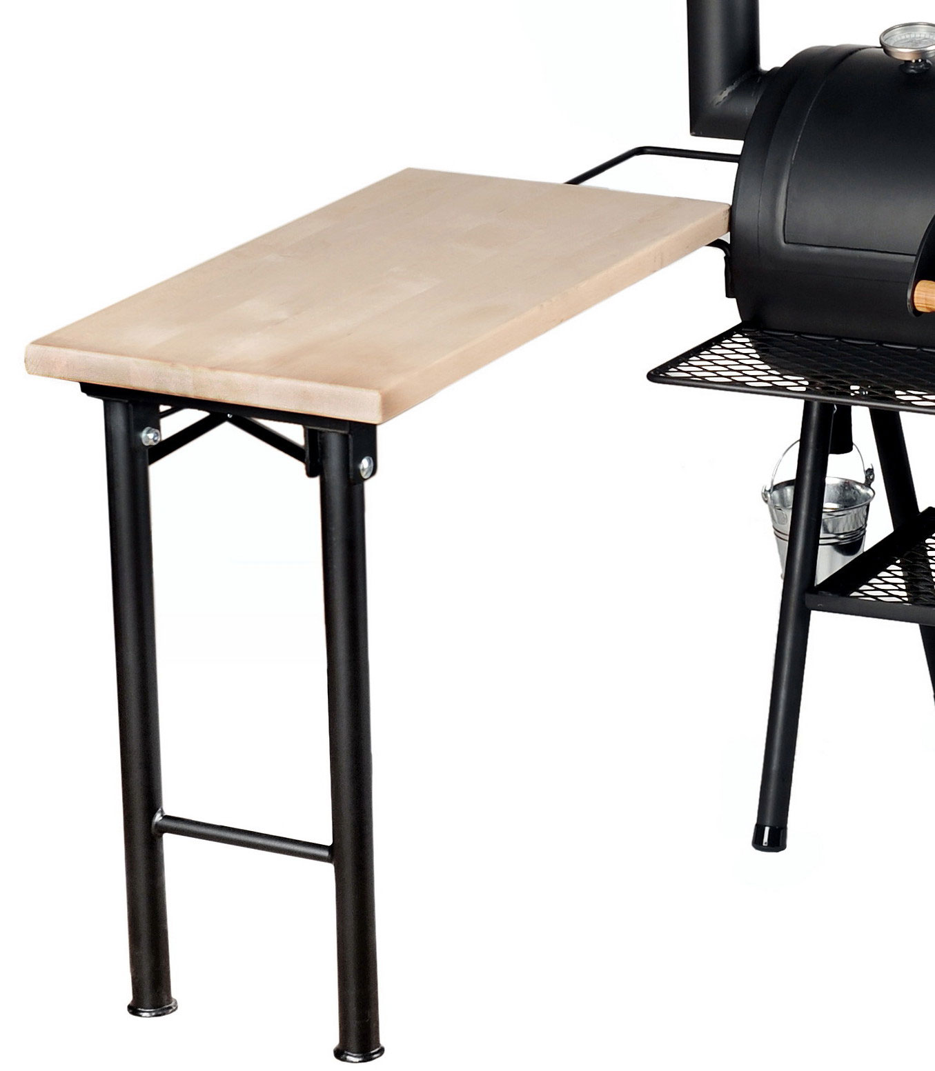 Arbeitstisch / Ablagetisch Massivholzplatte für JOE`S BBQ Smoker 16"
