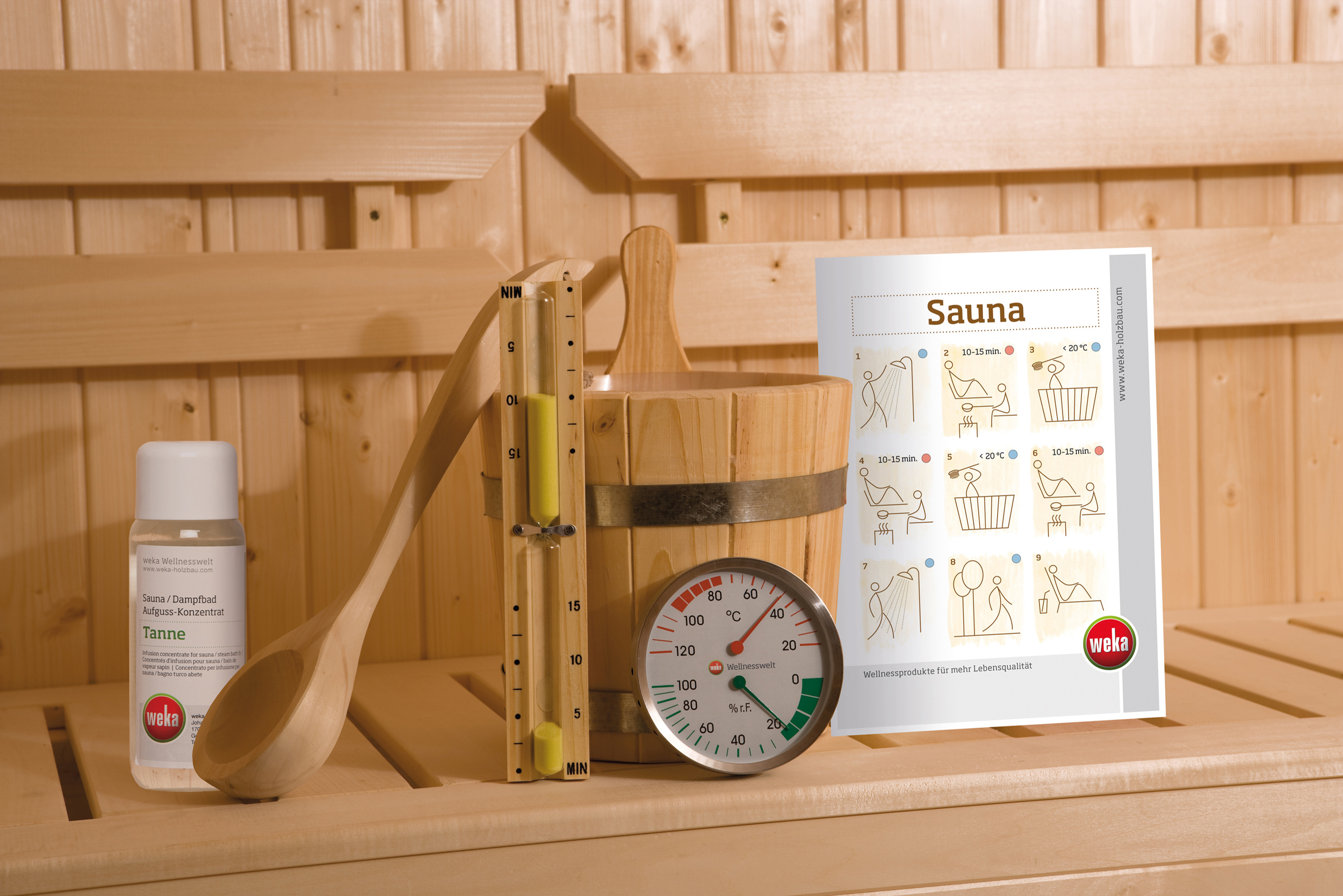 Weka Massivholzsauna VALIDA Eck 1 Sparset 2 Glastür mit Fenster