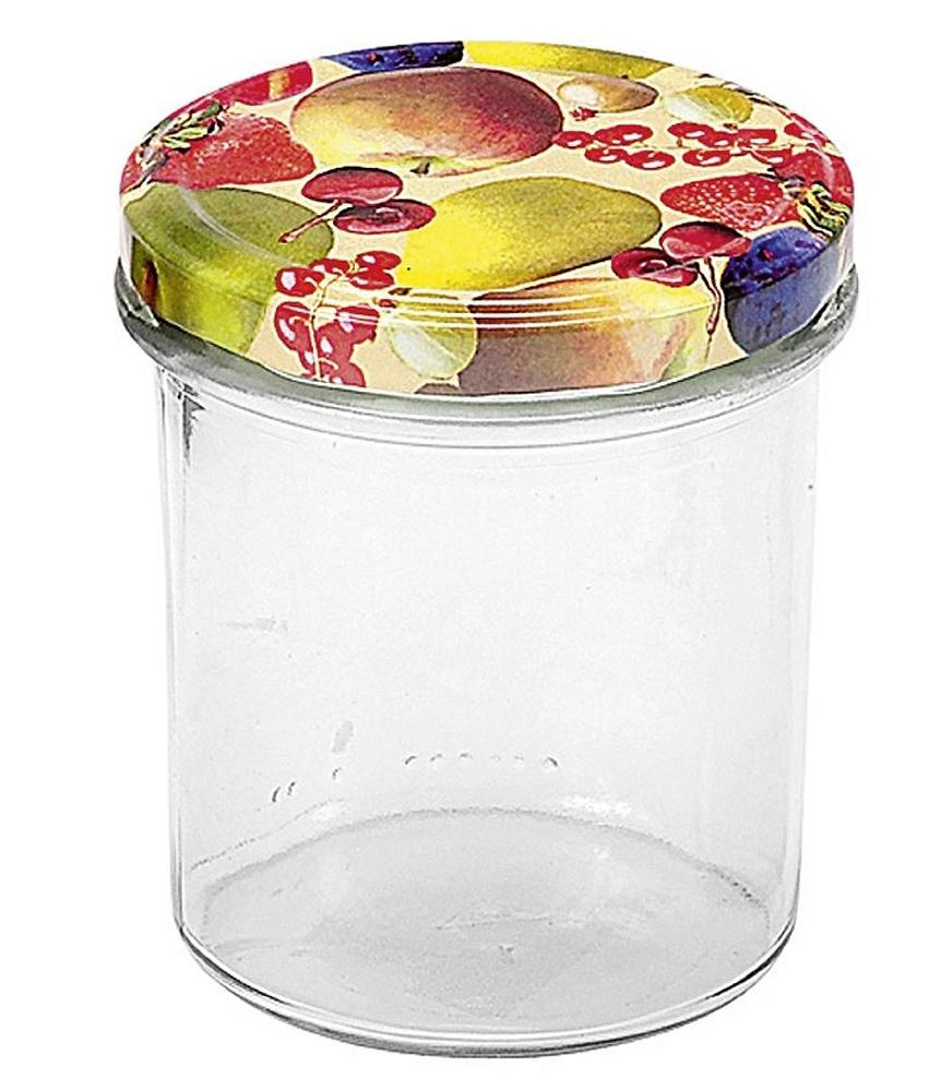 EMSY Schraubdeckelglas Obstdekor 6er Set á 350ml