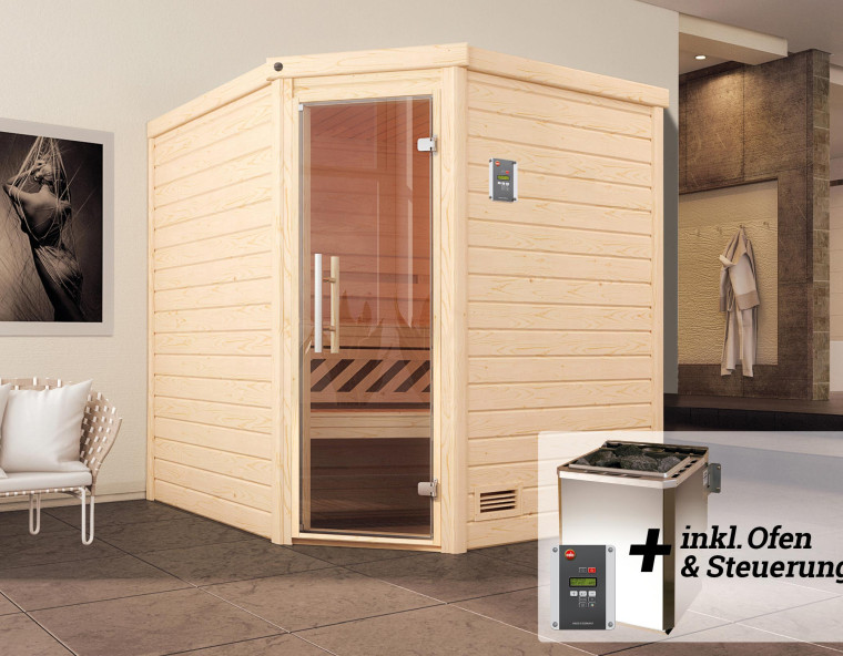Weka Sauna TURKU Eck 7,5 kW BioS GT Gr.2