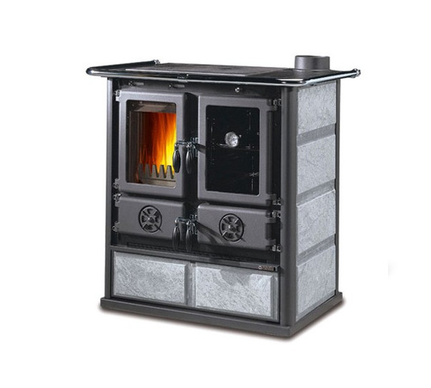 LA NORDICA® Küchenherd Holzherd ROSETTA 5.0 Naturstein 7,5kW re