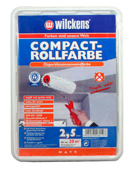 Wilckens® Compact Rollfarbe weiss 2,5L