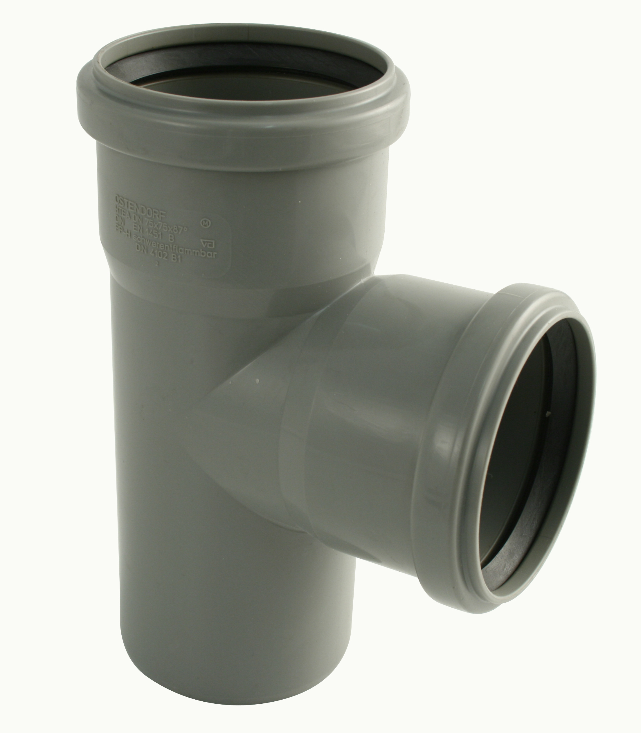 MARLEY HTEA Einfach Abzweig 87° grau DN110 / 110