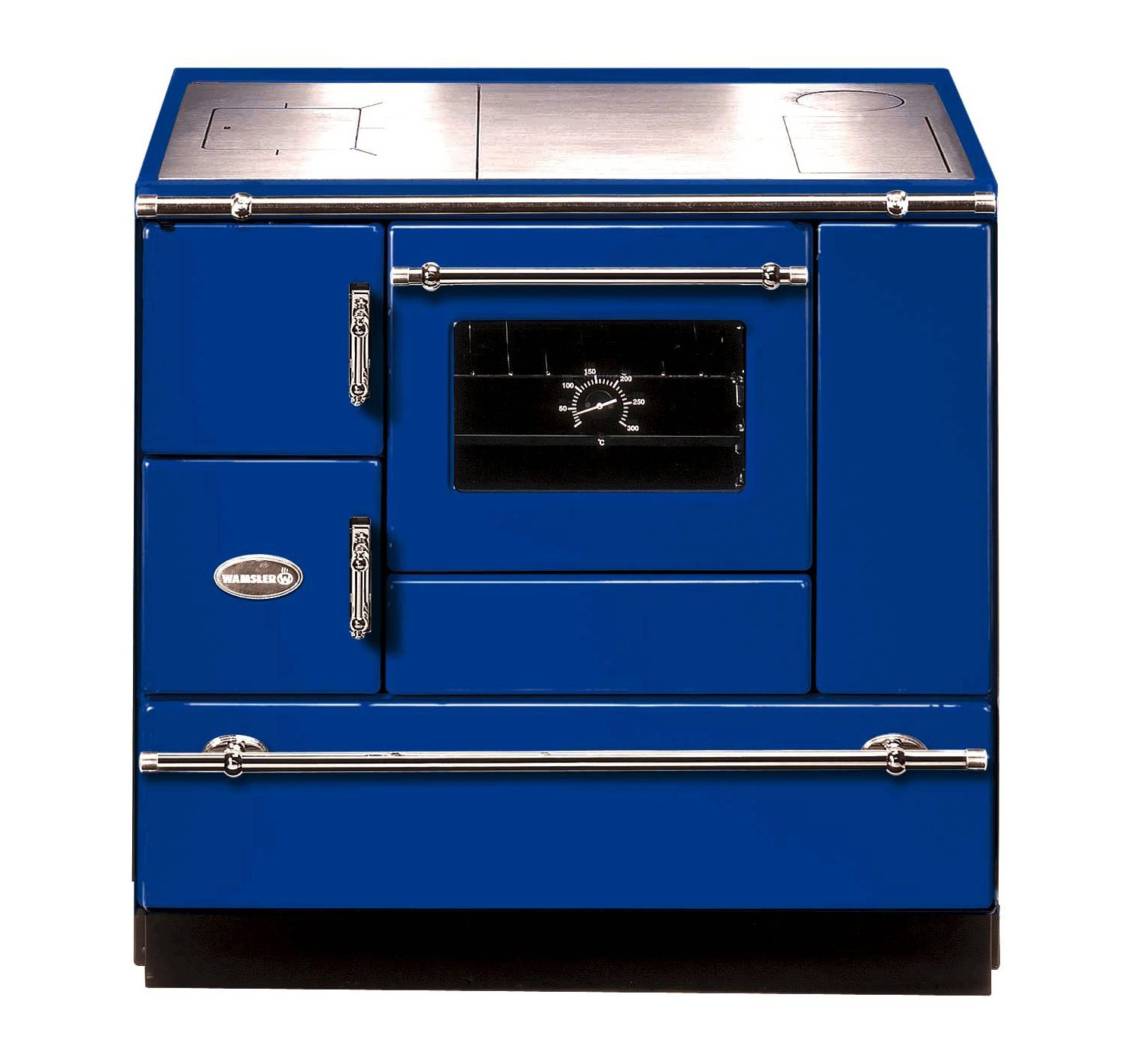 Küchenherd Wamsler K138CL Creative-Line blau Stahlfeld Ans rechts