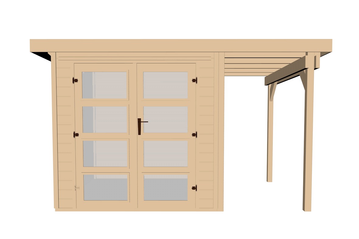 weka Gartenhaus 321 A Gr.3, natur, 19 mm, DT Milch