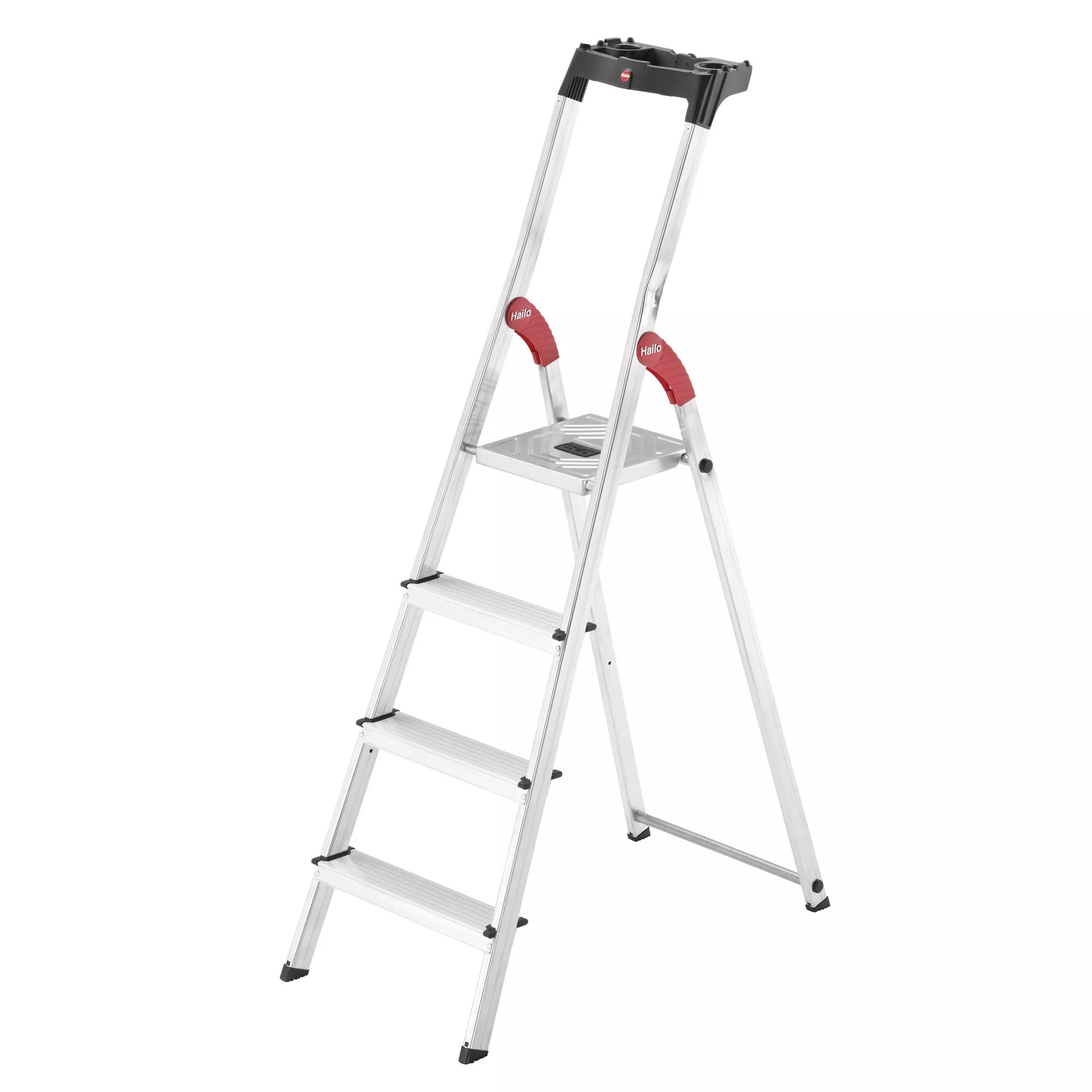 Hailo Stehleiter L60 StandardLine 4 Stufen silbern 159 cm