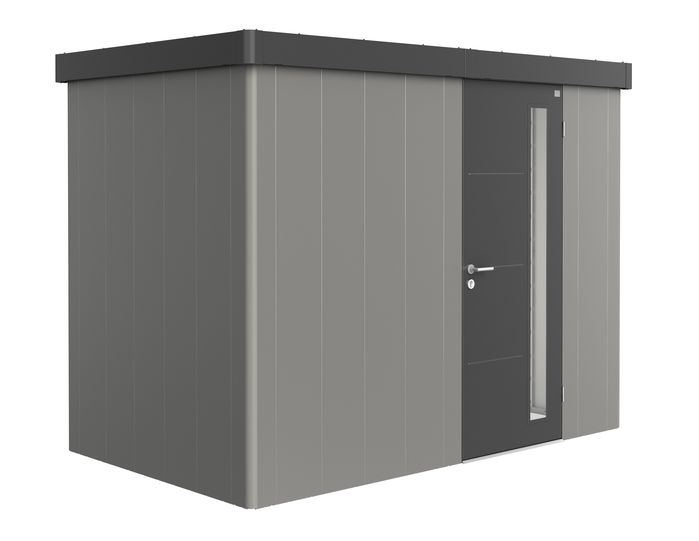 Biohort Gerätehaus Neo 1C Variante 2.3 Standardtür quarzgrau dunkelgra