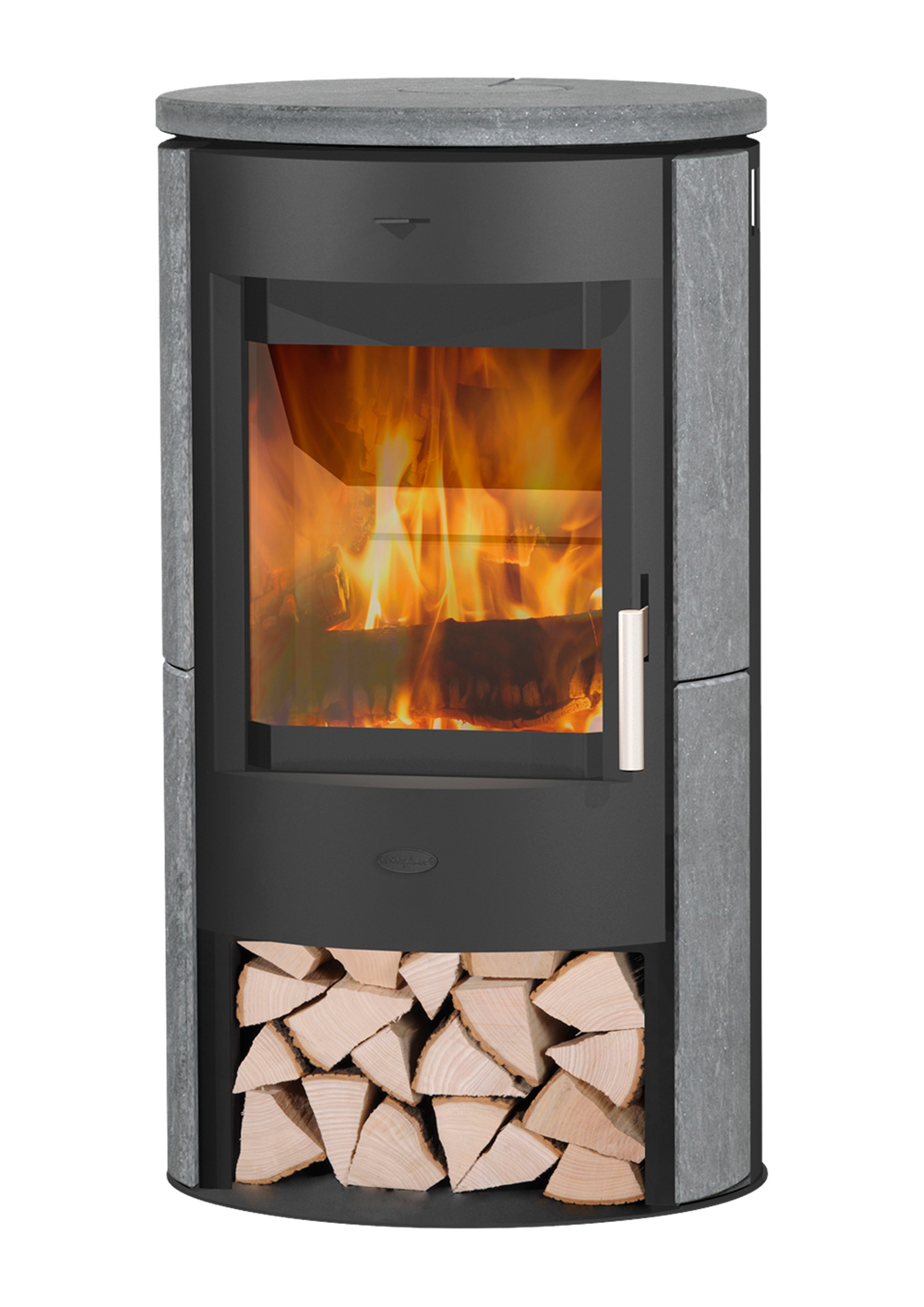 Fireplace Kaminofen Zaria schwarz Speckstein 6kW