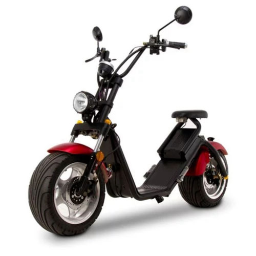 Citi Cruiser 1200l Elektro Scooter Chopper City-Scooter schwarz rot