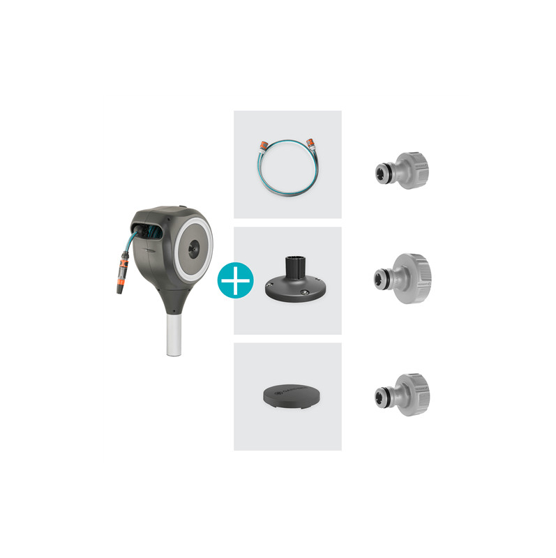 GARDENA® Terrassen Schlauchbox RollUp S 15m weiß 18607-20