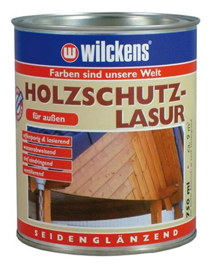 Wilckens® Holzschutzlasur Nussbaum seidenglänzend 750ml