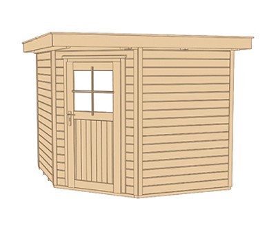 weka Gartenhaus 229 Gr.2, grau, 21 mm