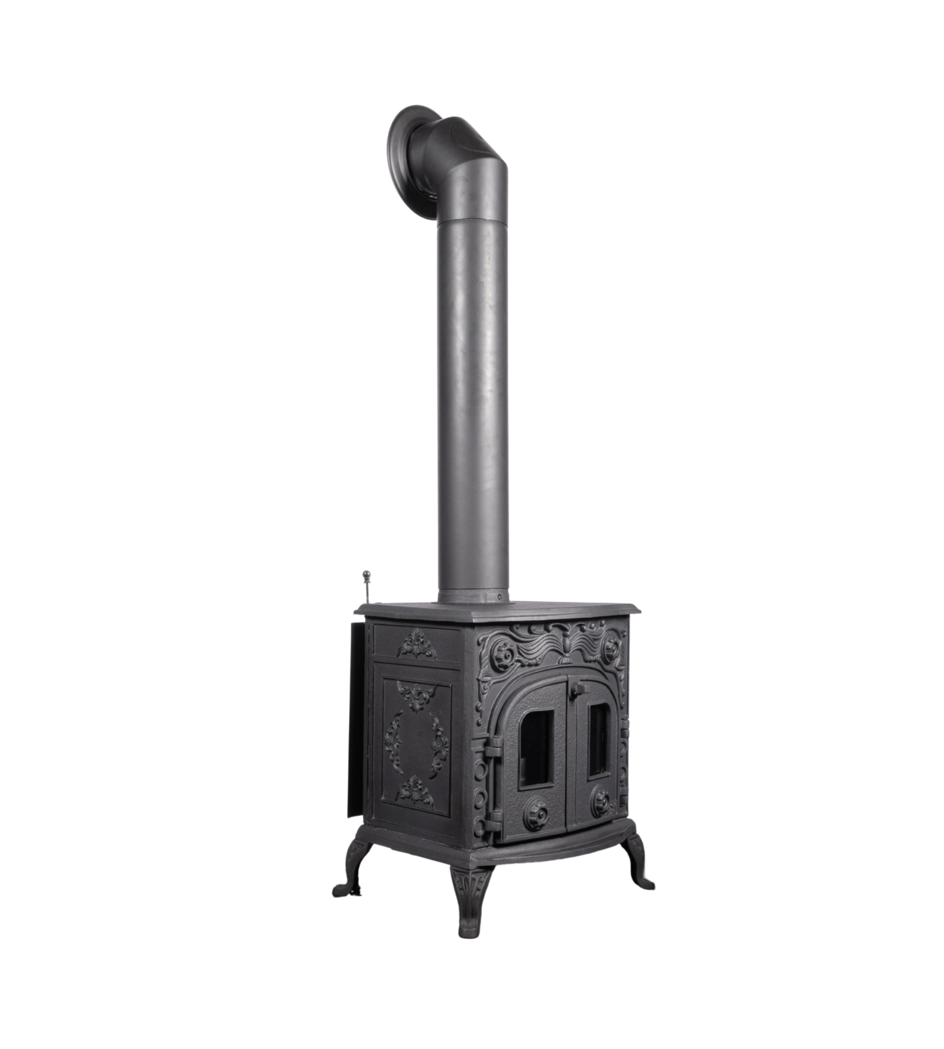 Globe Fire Eros II Kaminofen mit zweiflügeliger Tür schwarz 7,7 kW