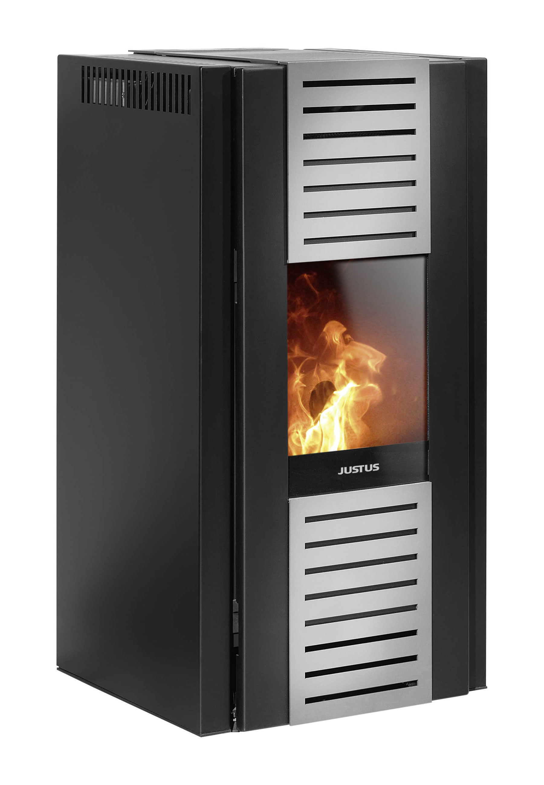 Pelletofen Justus Sirkos Aqua wasserführend Stahl schwarz 3-9kW