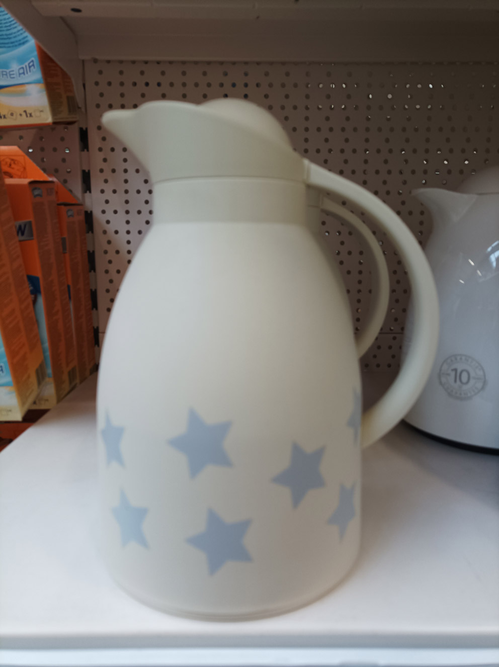 Isolierkanne RIO 1 Liter weiß mit Sternen