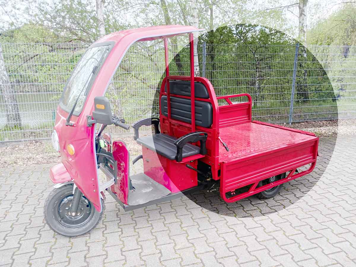 Volta VT5 Cargo Muli Elektro Transporter mit Kabine TUK TUK Volta VT5 Cargo Muli Elektro Transporter mit Kabine TUK TUK