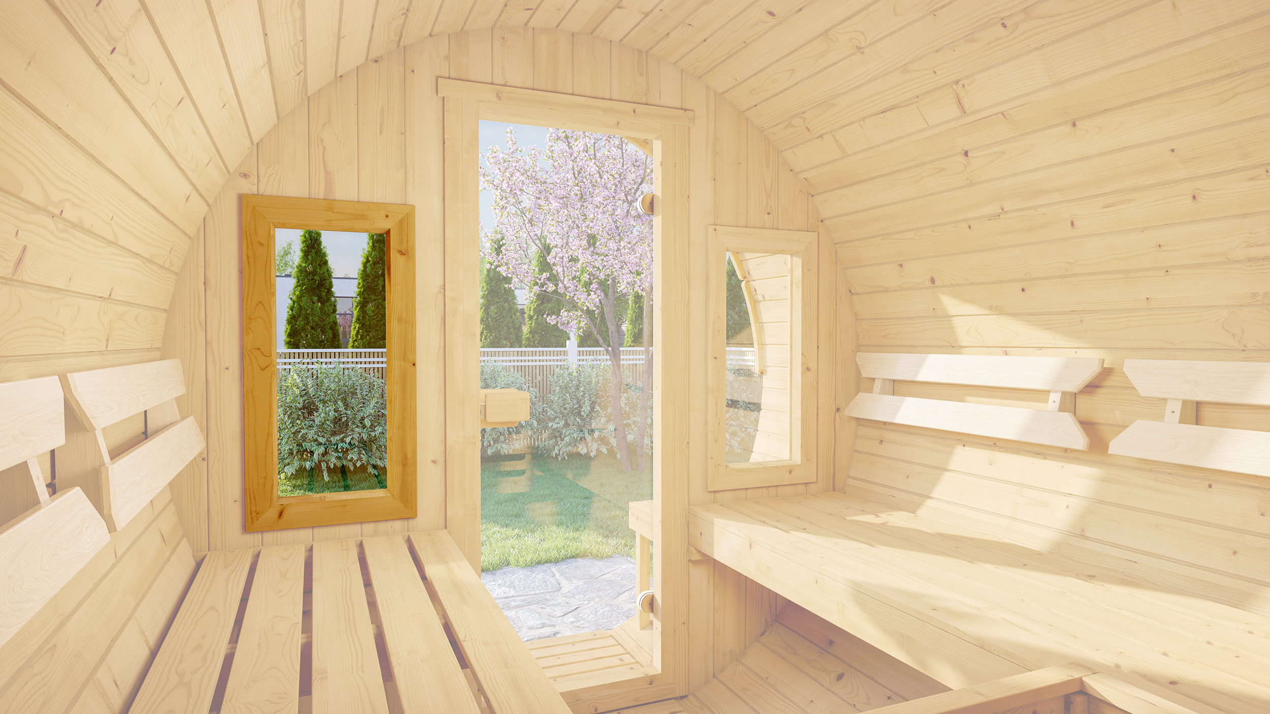 Weka Sauna Zusatzfenster für Fasssauna