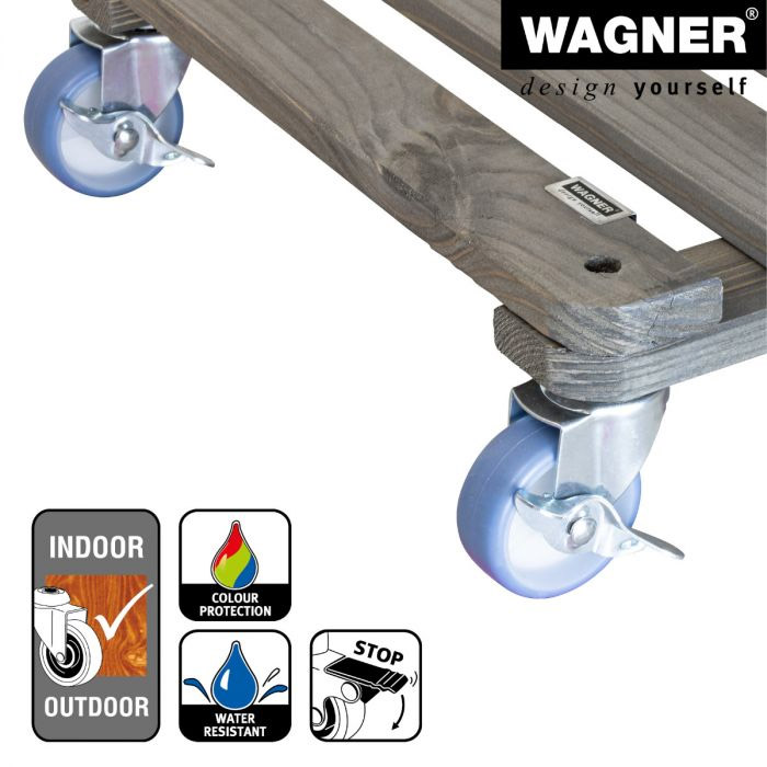 Multiroller Pflanzenroller Holz 400x400 mm für 200kg