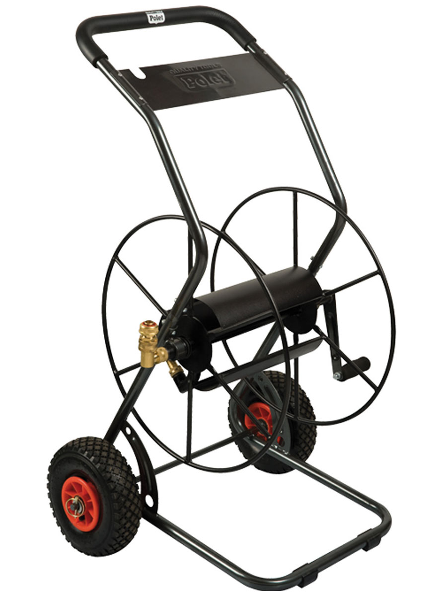 Schlauchwagen Stahl mit 3/4" Anschluss für Schlauchlänge 85m