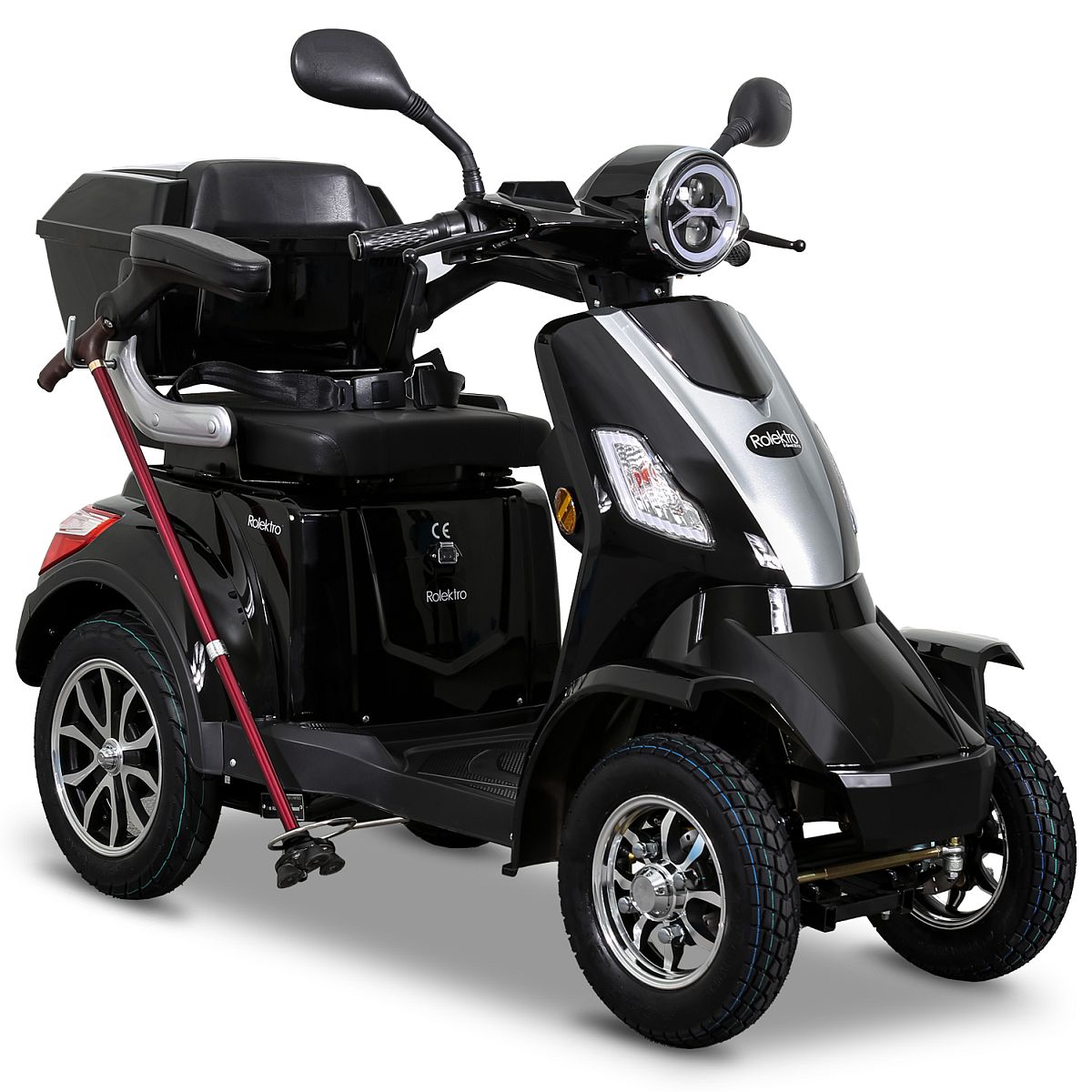 Seniorenmobil Elektromobil Elektroroller Rolektro Quad 25BG schwarz