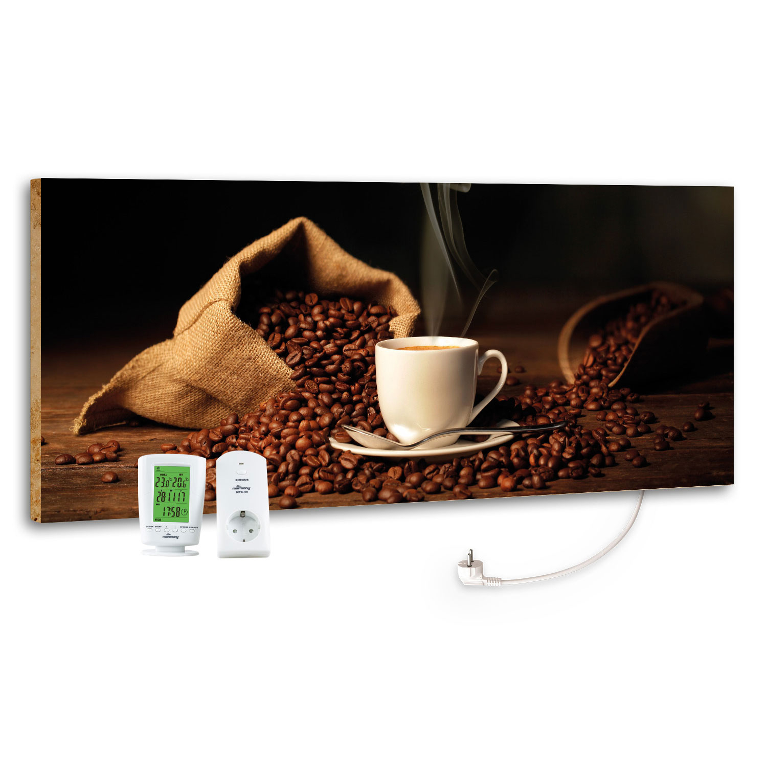 Marmony Infrarotheizung M800 PLUS Coffeetime + Thermostat 800W
