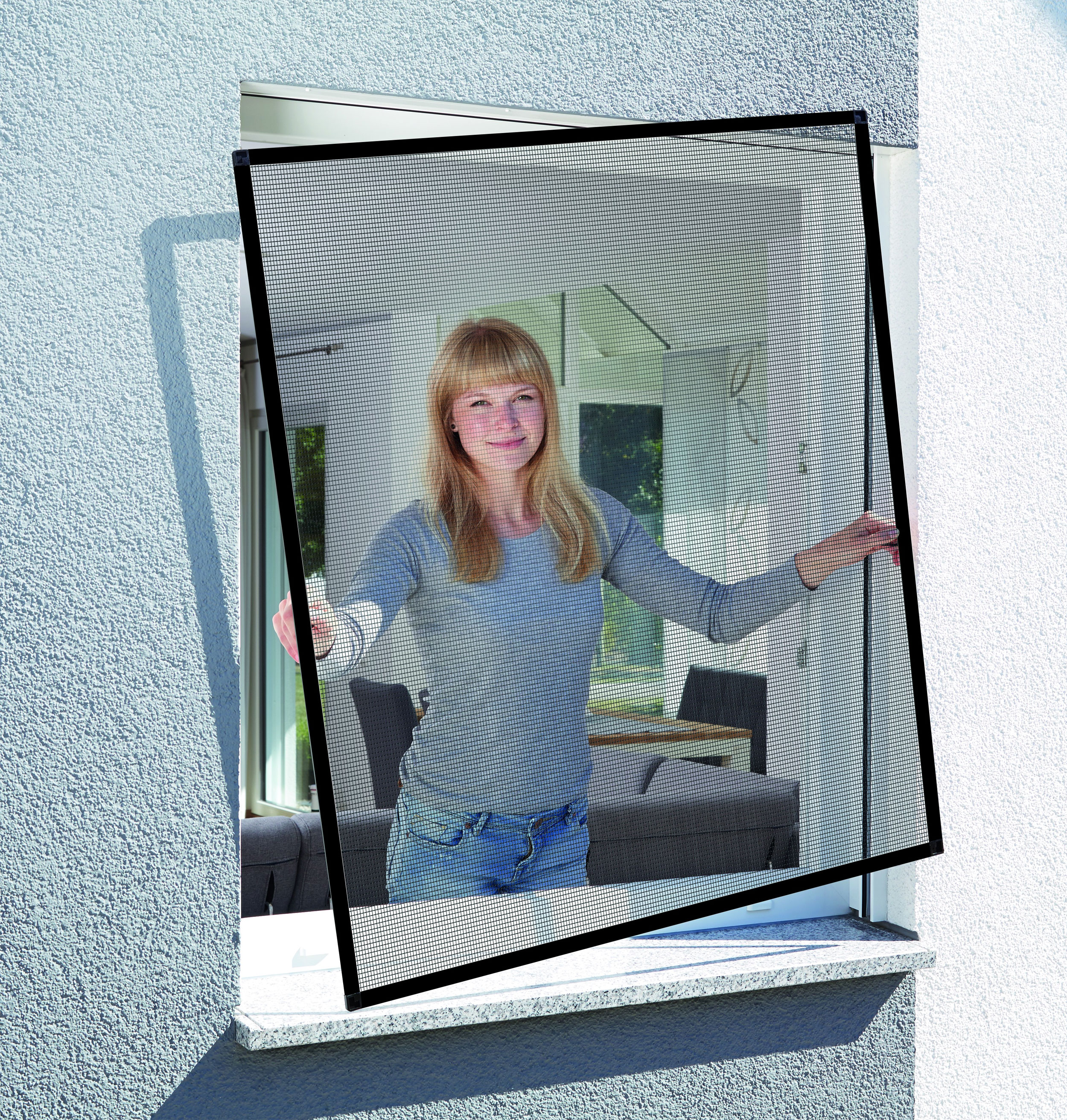 Fliegengitter Basic für Fenster Schellenberg Alu 120x140cm braun