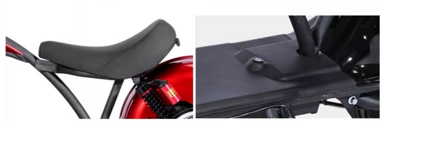 Elektroroller Chopper 45Kmh CP4-3.0 rot 30AH Batterie