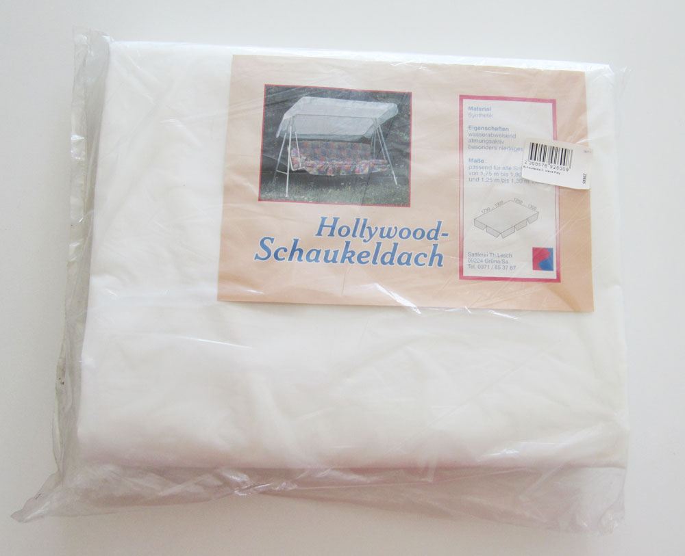 Ersatzdach für Hollywoodschaukel 190x130cm weiß