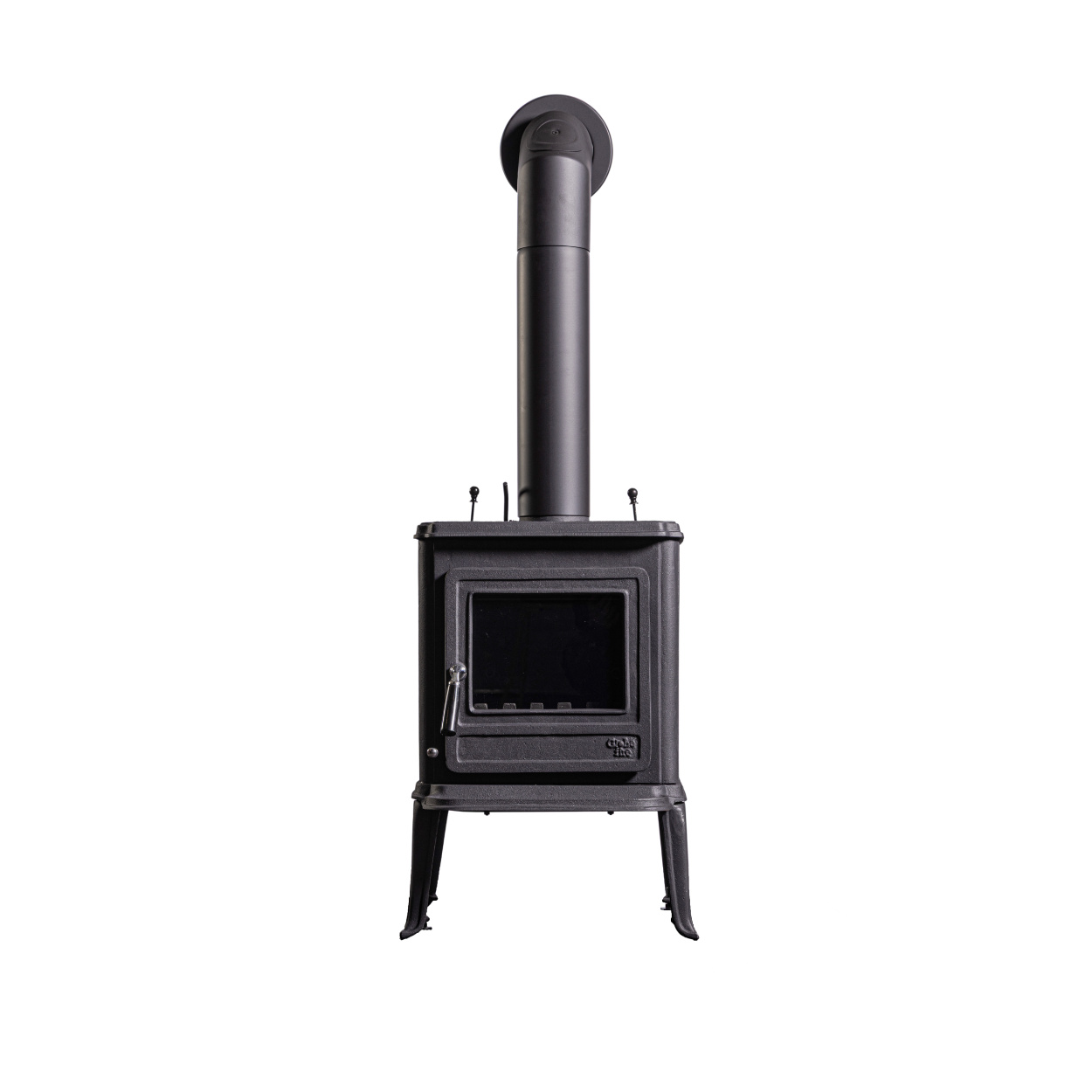 Globe Fire Saturn Kaminofen Gusseisen schwarz 6,3 kW