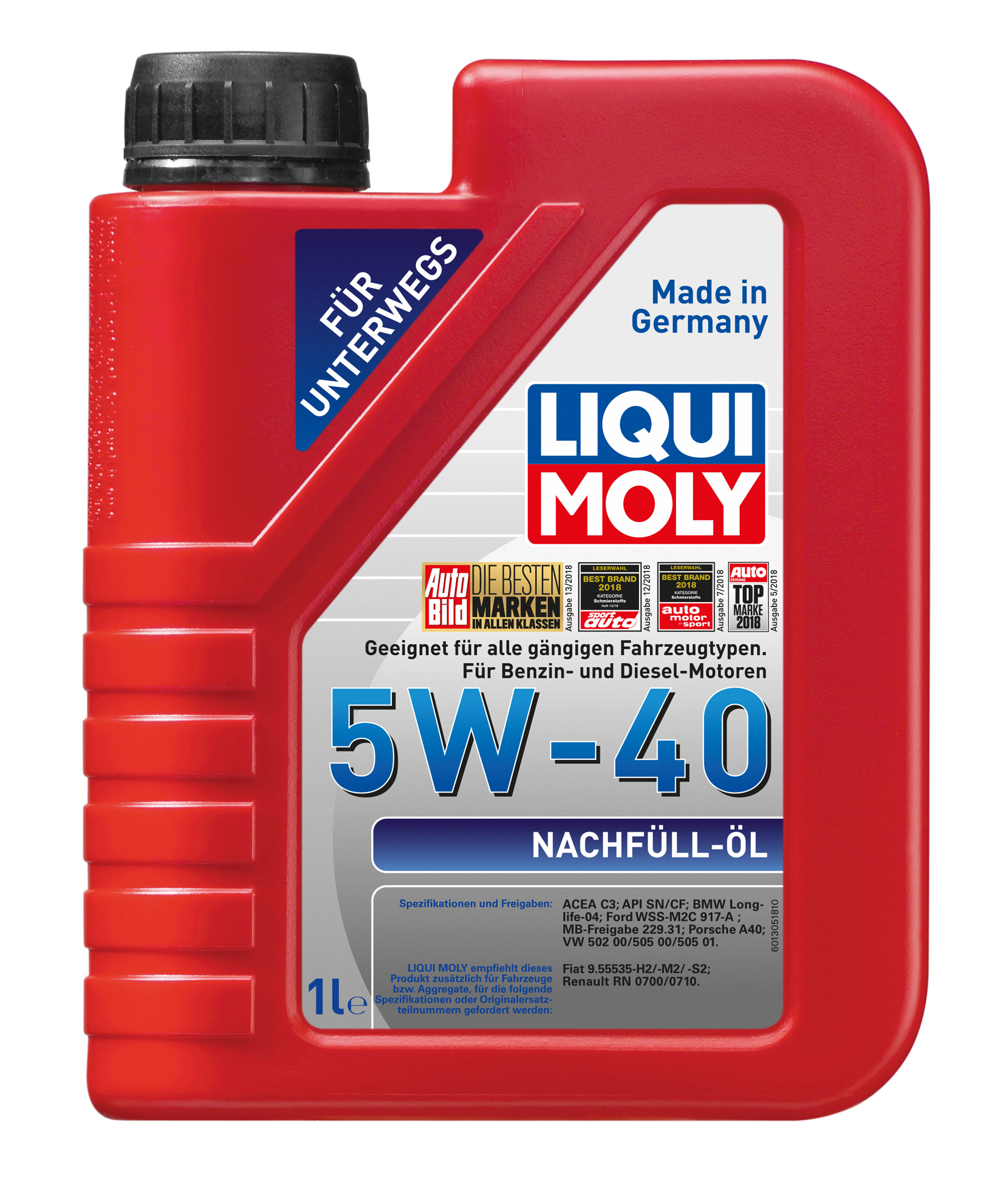 Liqui Moly Nachfüll-Öl 5W-40
 1 liter