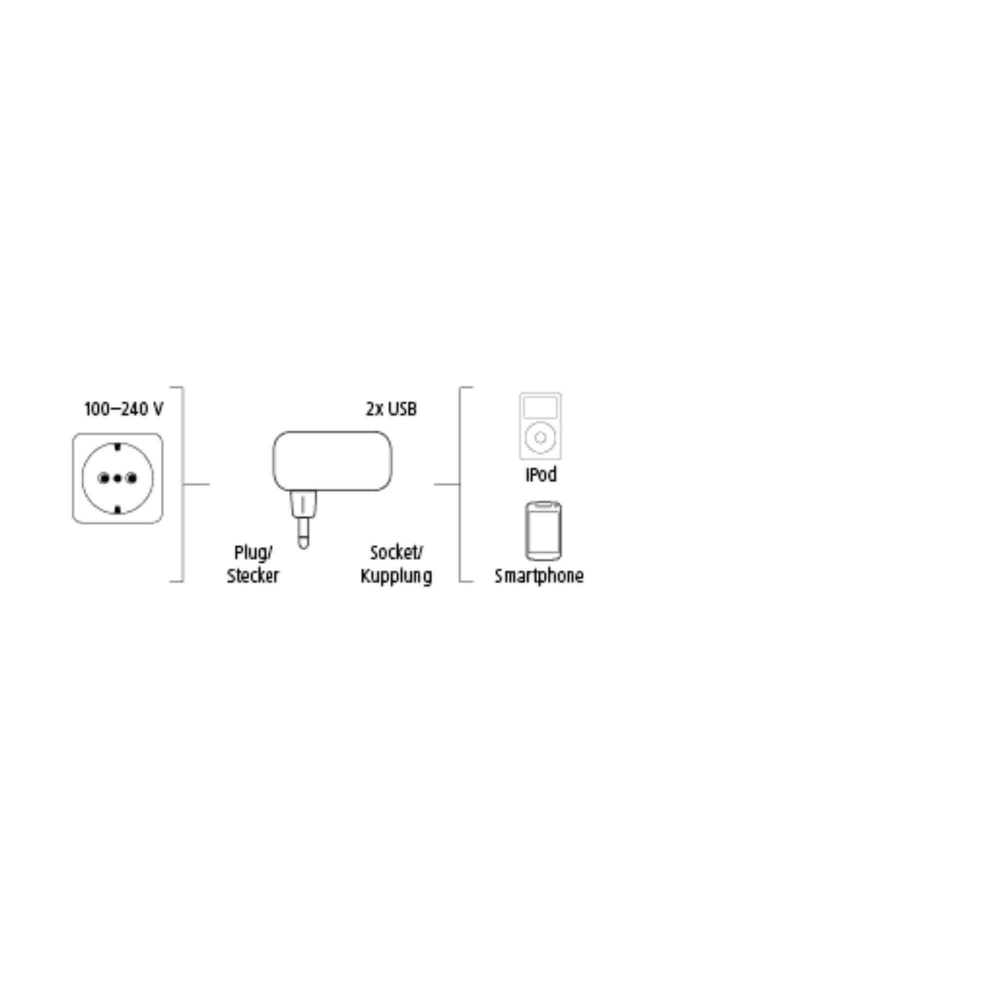 HAMA 14198 USB-Ladegerät Universal  2.1A