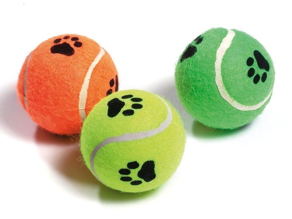 Hundespielzeug Tennisball mit Squeeker Karlie Ø6cm 3Stück