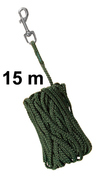 Schleppleine Ø 5 mm Nylon TRIXIE Länge 15 m grün