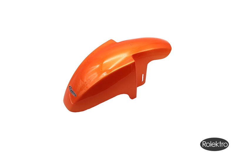 Rolektro Verkleidung : Vorderrad Spritzschutz, orange für City