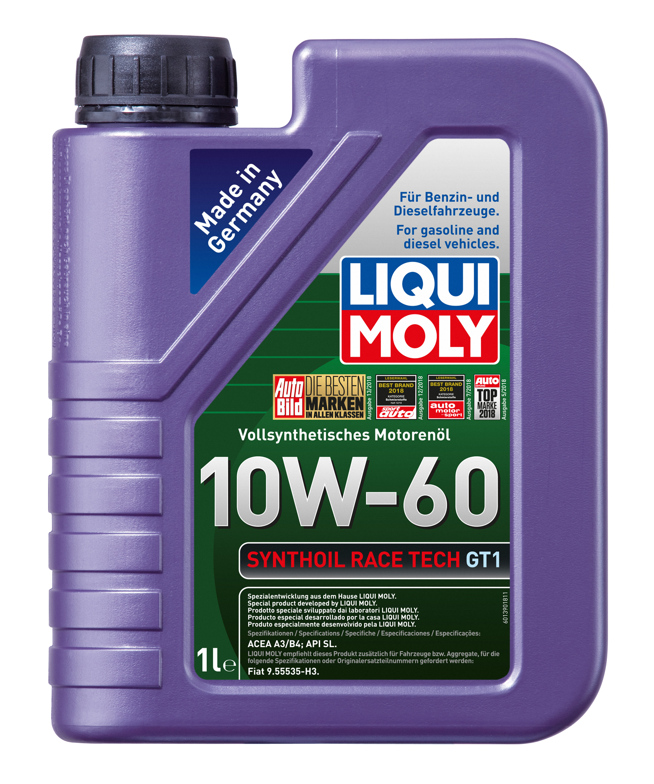 Liqui Moly Leichtlaufmotoröl Synthoil Race Tech GT1 10W-60
 1 Liter