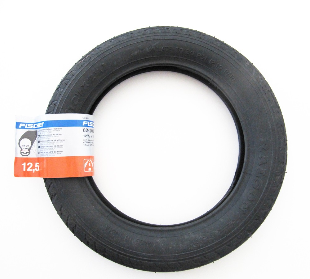 Fischer Fahrradreifen 12 1/2x1,75-2 1/4" Straße schwarz