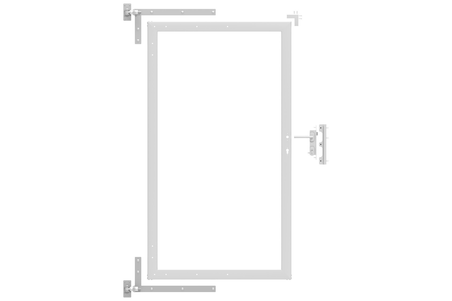 EASY-FENCE Alu-Torrahmen-Set Silber 100 x 179,5 cm