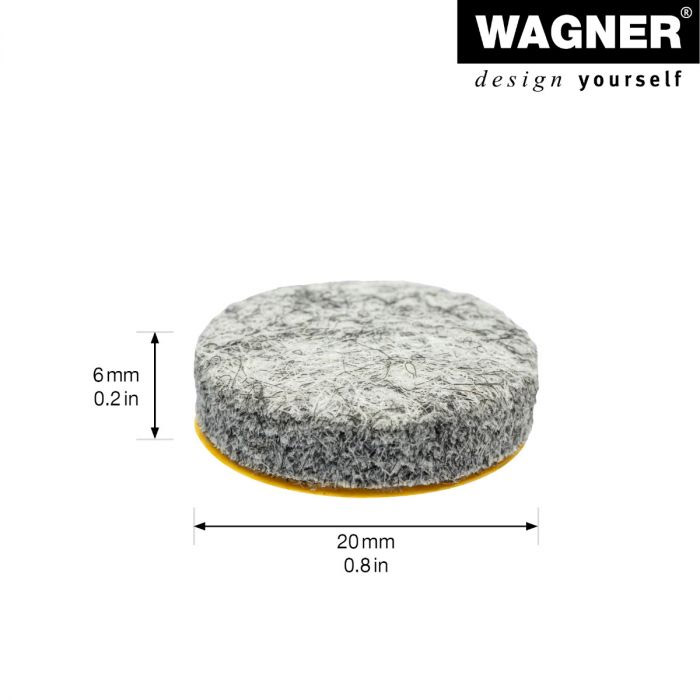 Topffüße Filz 16er Set 20x6 mm