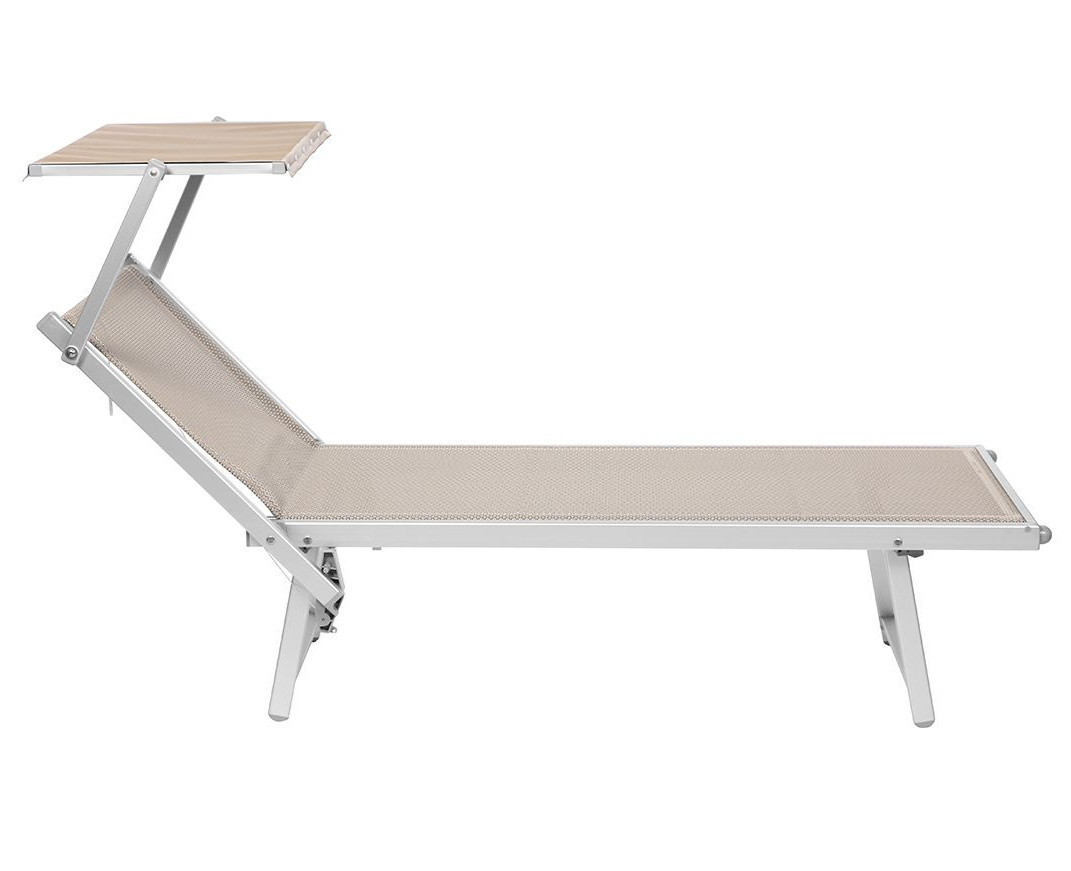 Sungörl Lugo Klappliege inkl. Dach Aluminium Grau